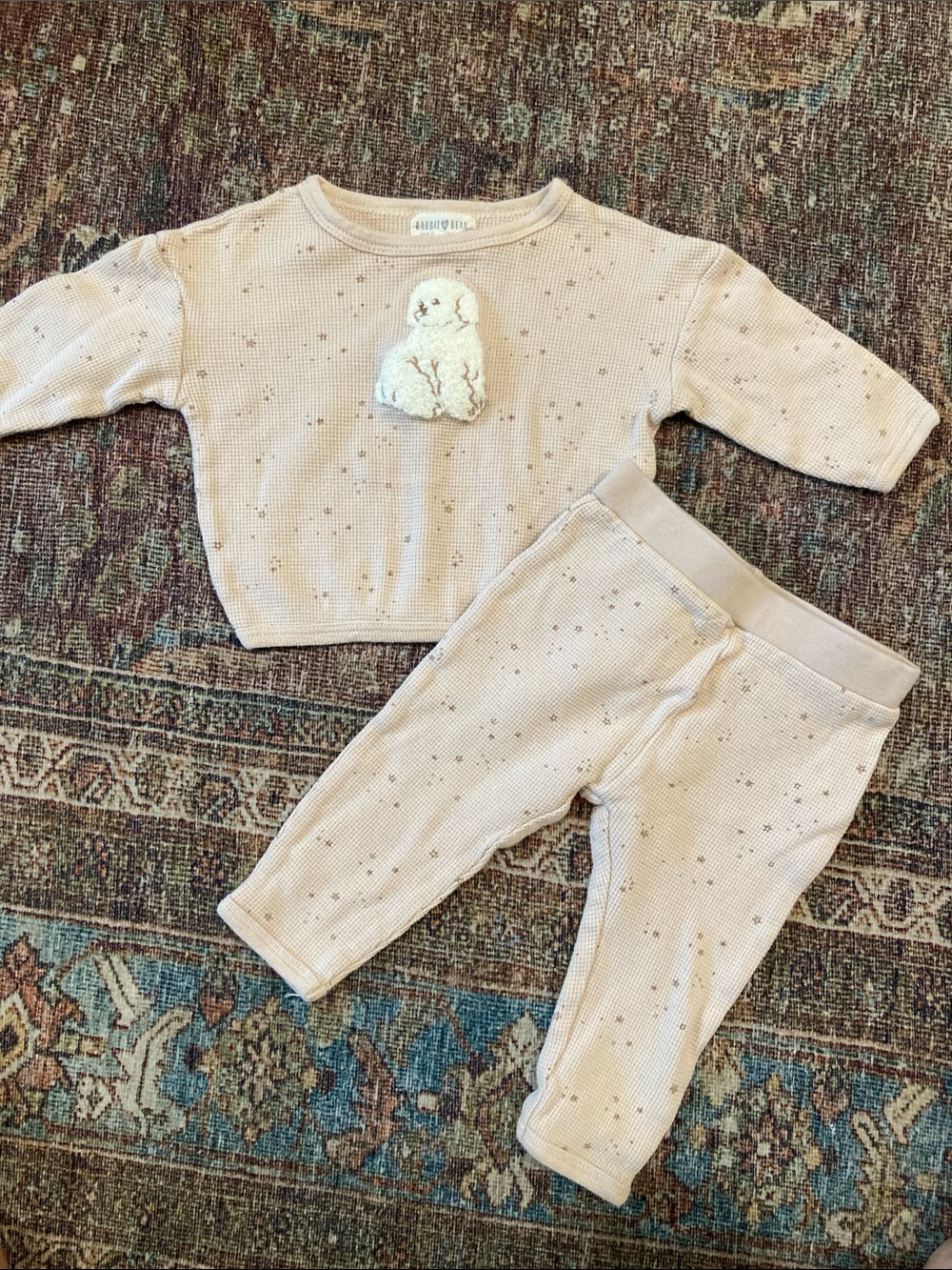 4/$20 Rabbit & Bear Neutral Baby Two-Piece - Dog